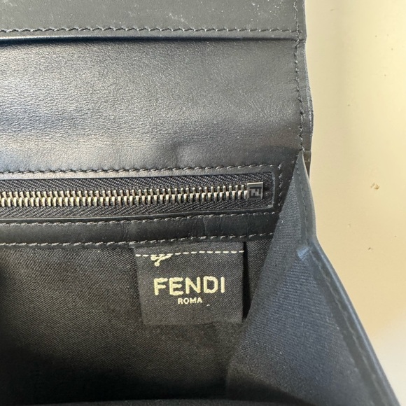 Fendi Black Embossed Leather Long Continental Wallet COA - Picture 11 of 15
